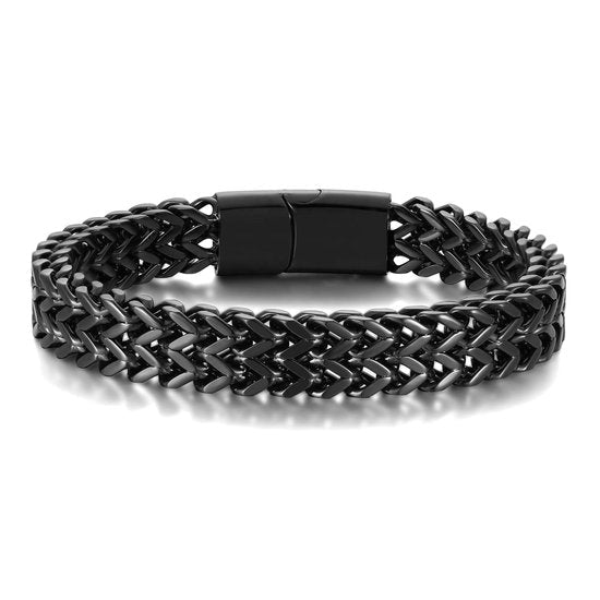 Double row Cuban Black Bracelet - Karoo Earth