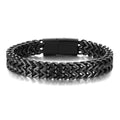 Double row Cuban Black Bracelet - Karoo Earth