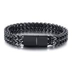 Double row Cuban Black Bracelet - Karoo Earth
