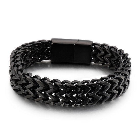 Double row Cuban Black Bracelet - Karoo Earth