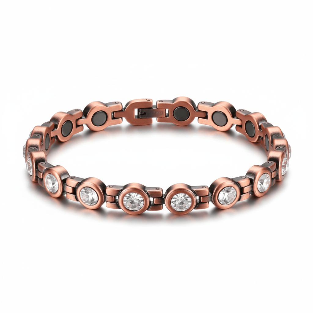 Elegant Crystal Copper Magnetic Bracelet - Karoo Earth