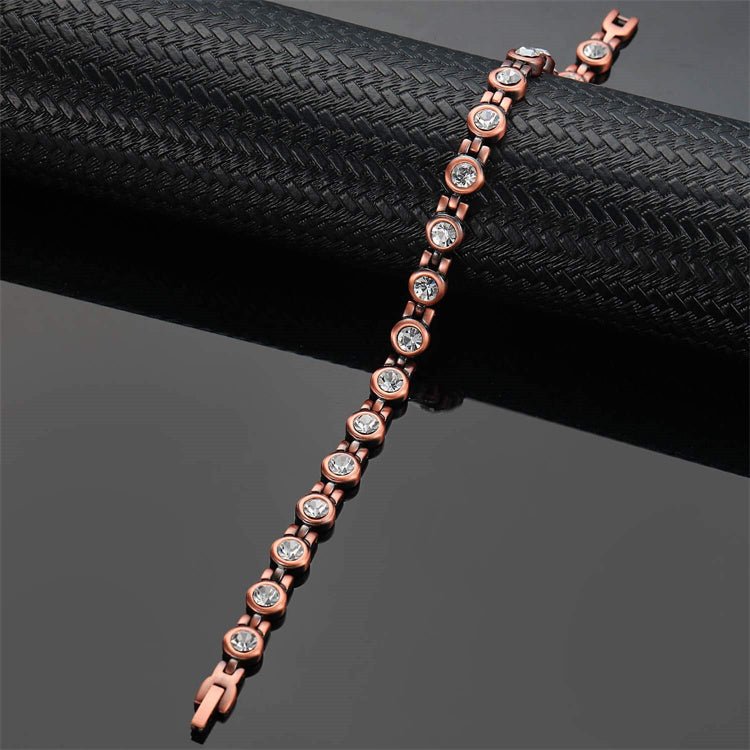 Elegant Crystal Copper Magnetic Bracelet - Karoo Earth