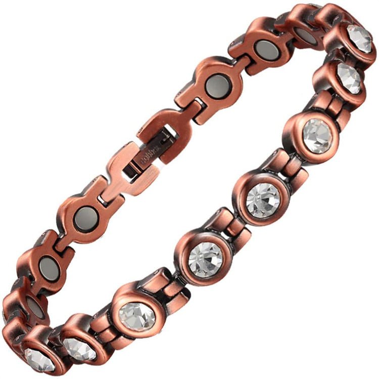 Elegant Crystal Copper Magnetic Bracelet - Karoo Earth