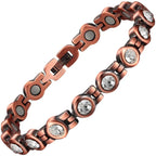 Elegant Crystal Copper Magnetic Bracelet - Karoo Earth
