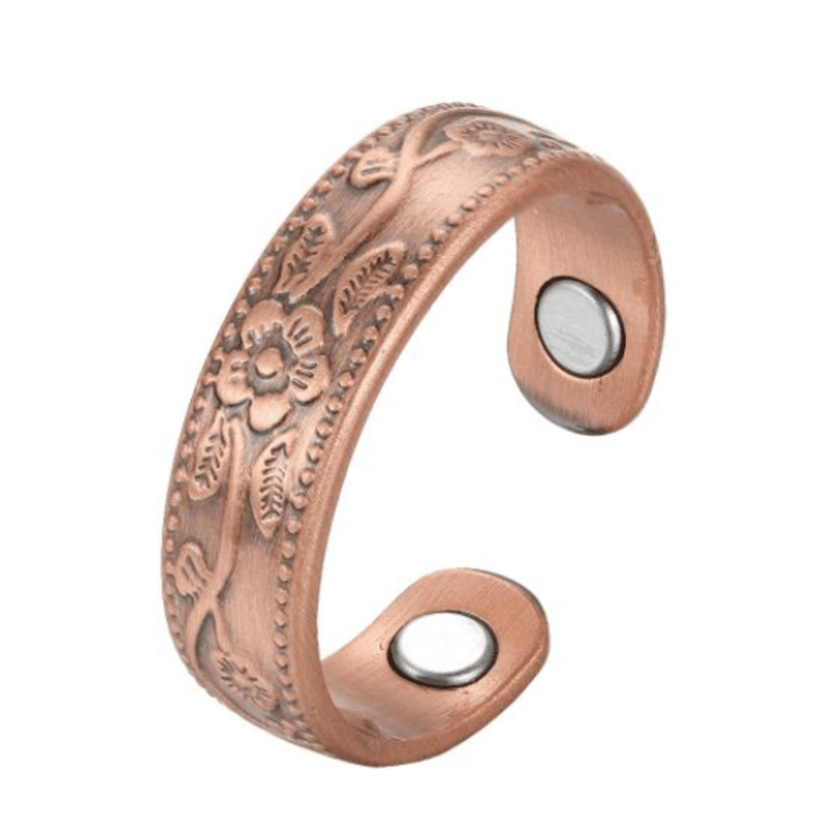 English Rose Copper Magnetic Ring - Karoo Earth