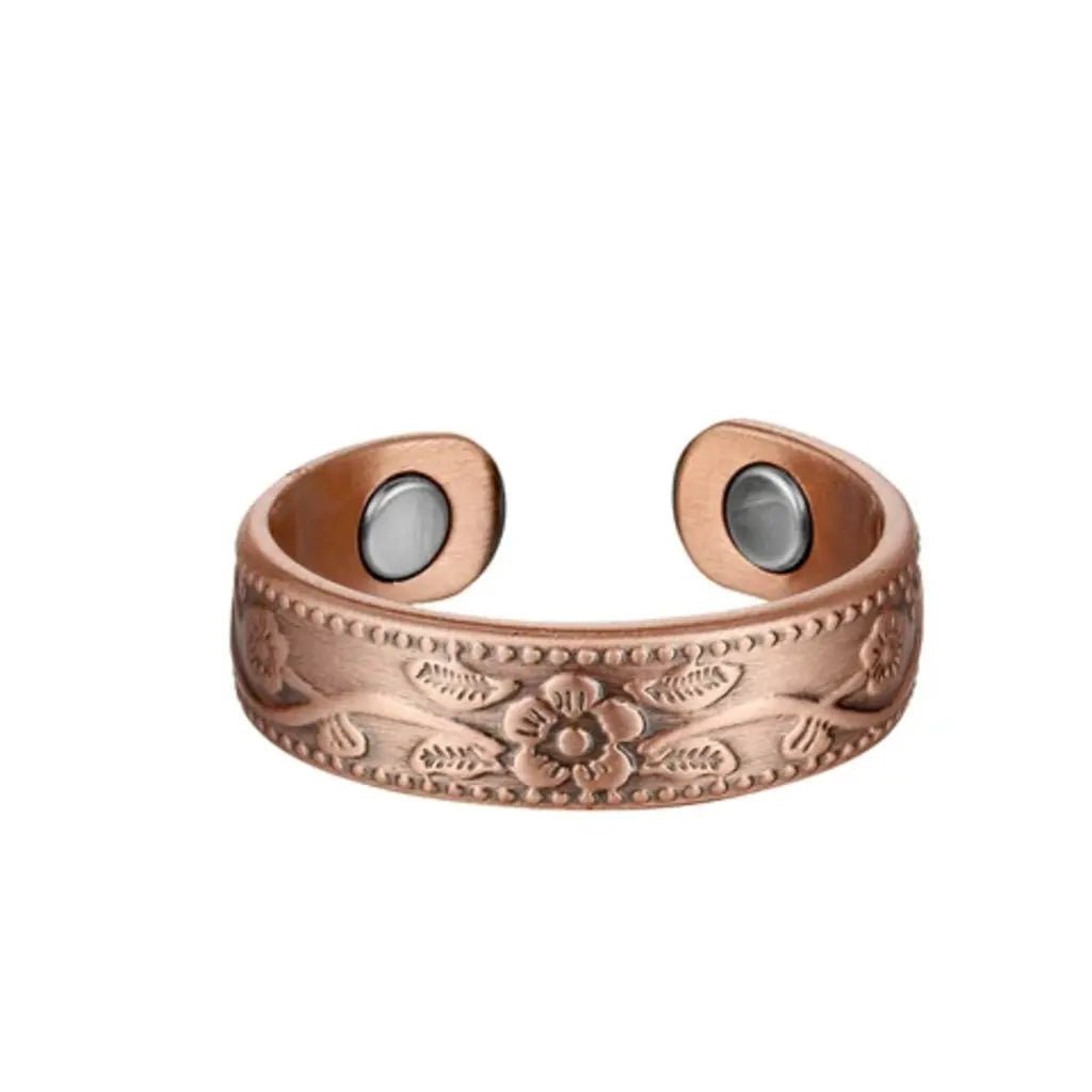 English Rose Copper Magnetic Ring - Karoo Earth