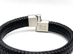 Genuine Leather Braided Bracelet with Brushed Stainless Steel Clasp - Karoo Earth