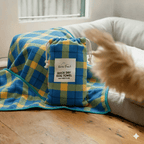 Green & Blue Tartan Dog Towel - Karoo Earth