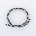 Green Rope Weave Franco Chain Bracelet - Karoo Earth