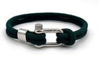 Green Stainless Steel Nautical Sailing Rope Shackle Bracelet - Karoo Earth