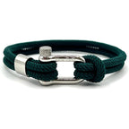 Green Stainless Steel Nautical Sailing Rope Shackle Bracelet - Karoo Earth
