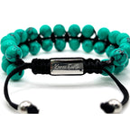Green Turquoise Double Beaded Bracelet - Karoo Earth