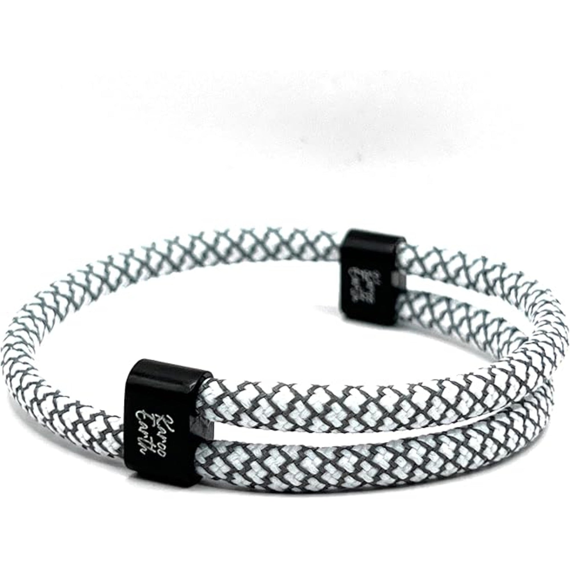 Grey and White Karoo Earth Rope Adjustable Paracord Bracelet - Karoo Earth