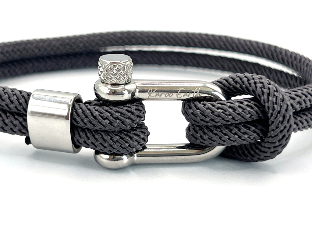 Grey Nautical Shackle Bracelet - Karoo Earth