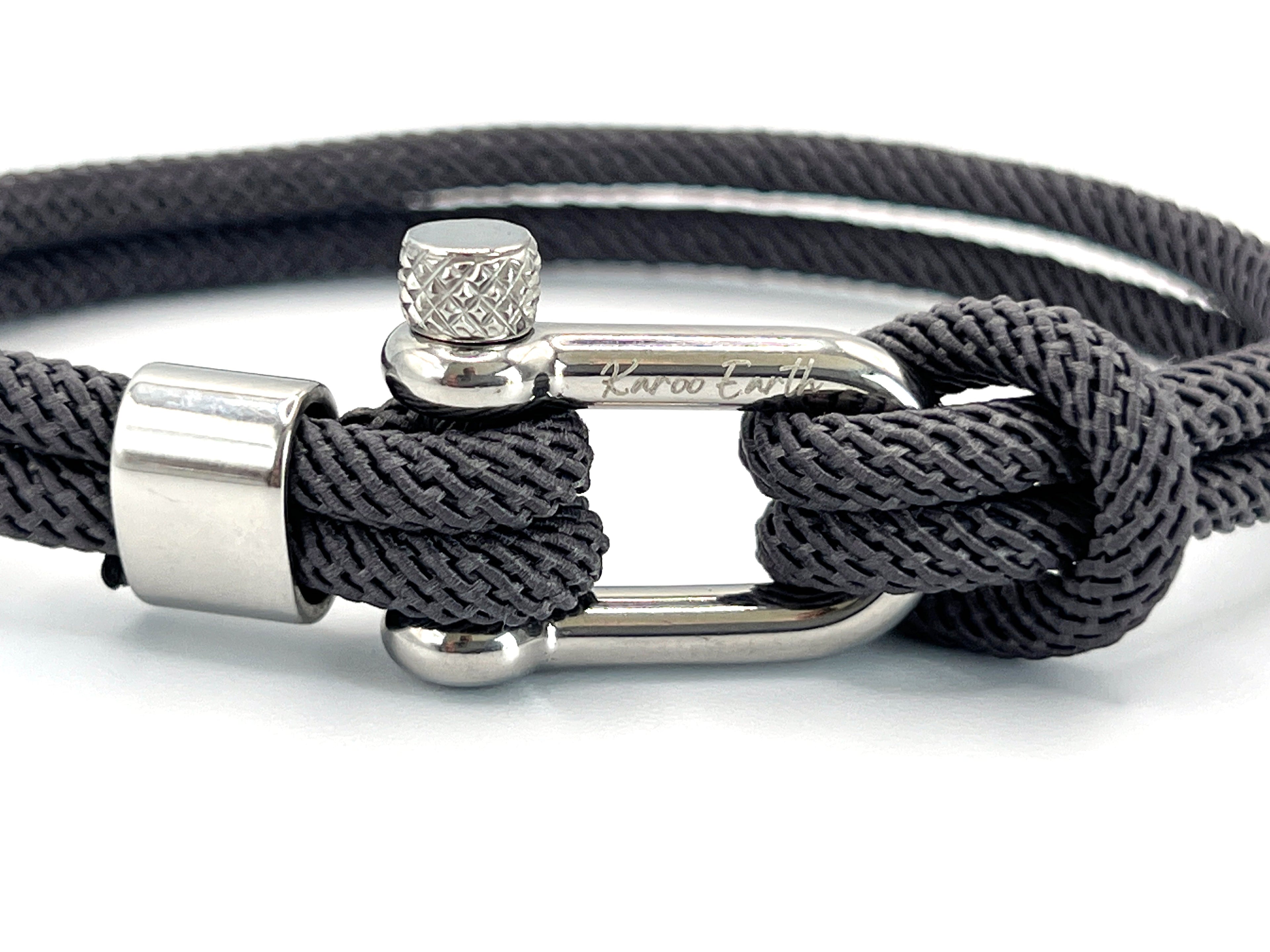 Grey Nautical Shackle Bracelet - Karoo Earth