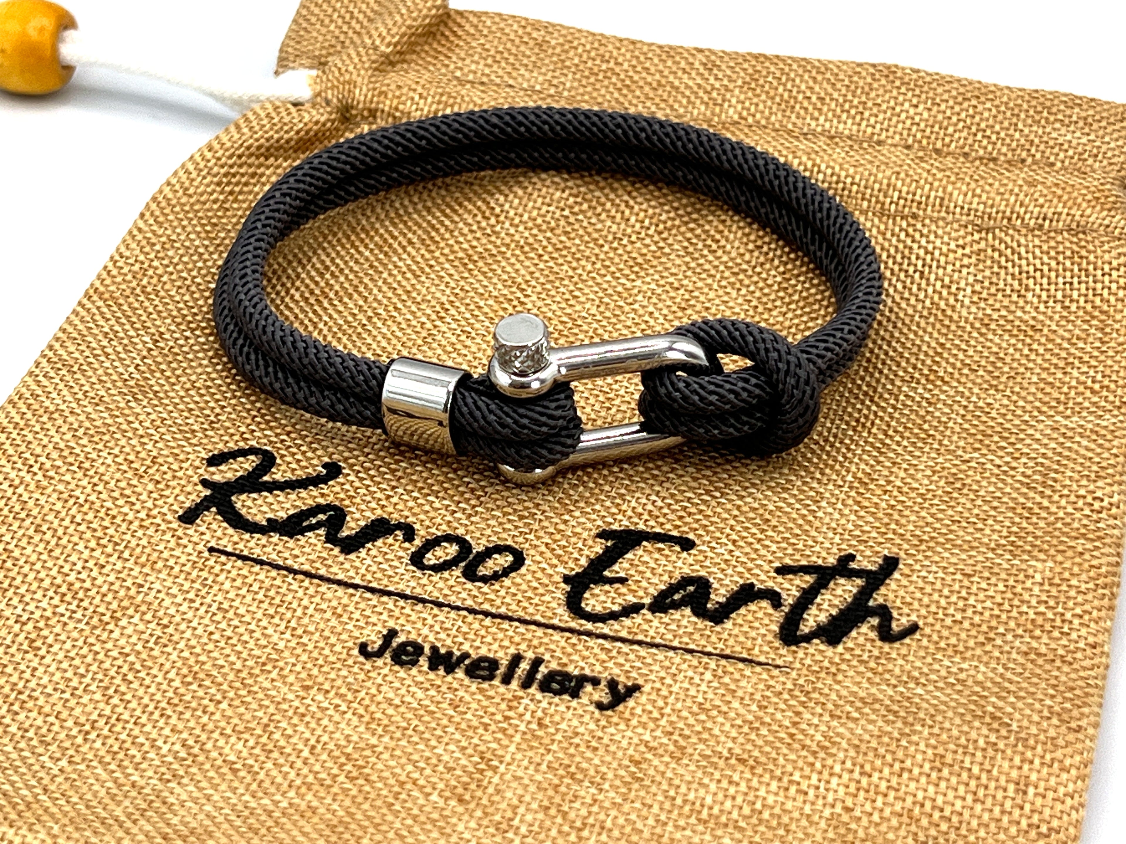 Grey Nautical Shackle Bracelet - Karoo Earth