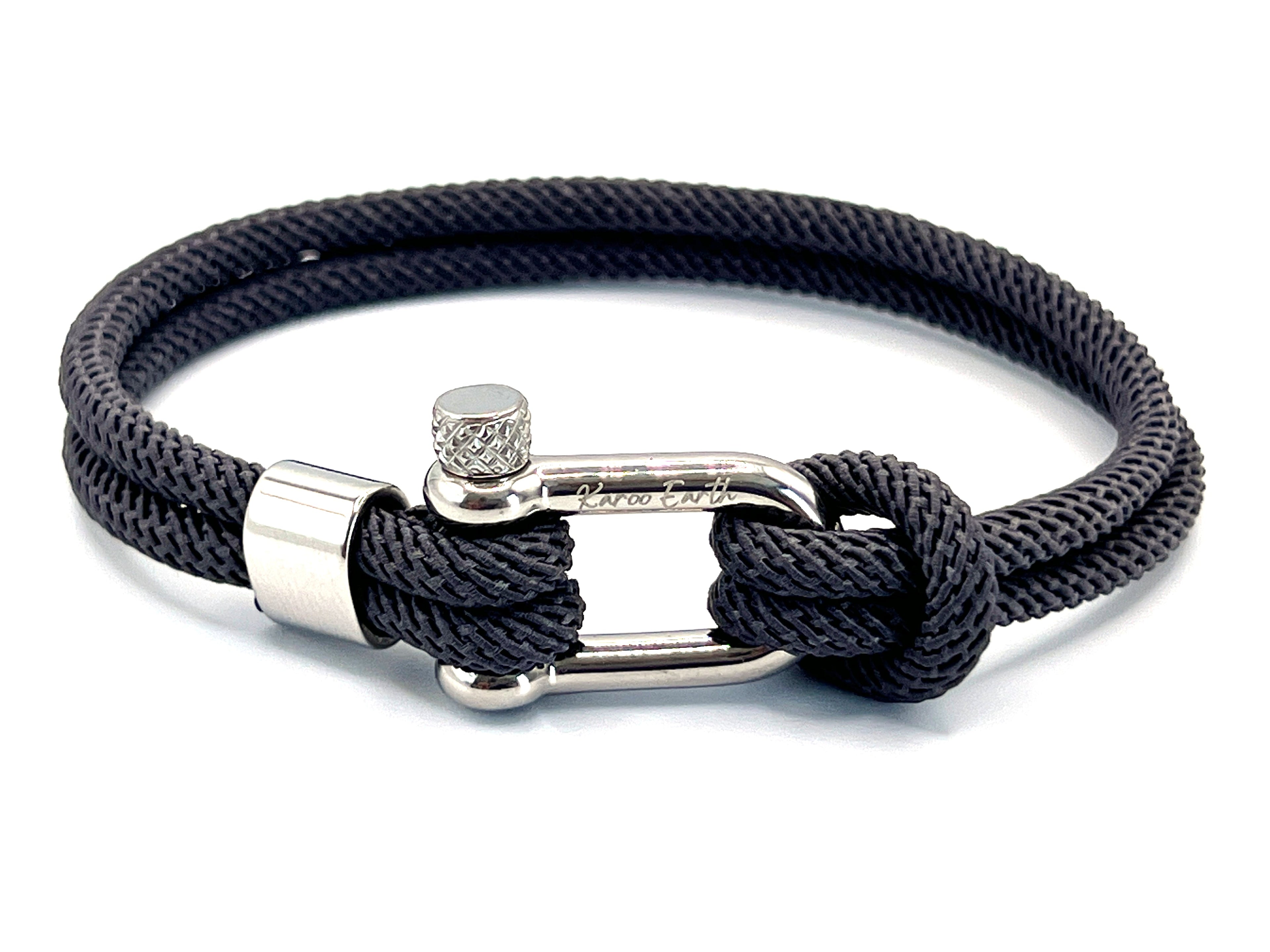 Grey Nautical Shackle Bracelet - Karoo Earth