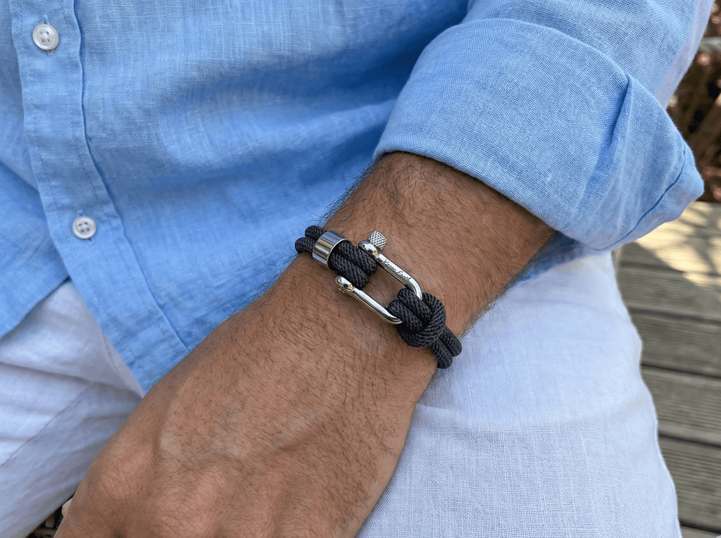 Grey Nautical Shackle Bracelet - Karoo Earth