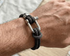 Grey Nautical Shackle Bracelet - Karoo Earth