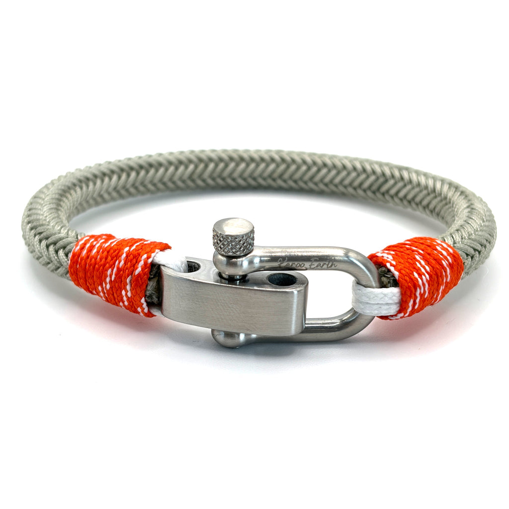 Grey & Orange Chrome Shackle Bracelet - Karoo Earth