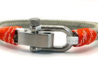 Grey & Orange Chrome Shackle Bracelet - Karoo Earth