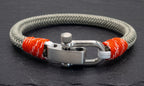 Grey & Orange Chrome Shackle Bracelet - Karoo Earth