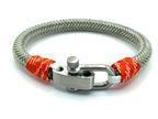 Grey & Orange Chrome Shackle Bracelet - Karoo Earth
