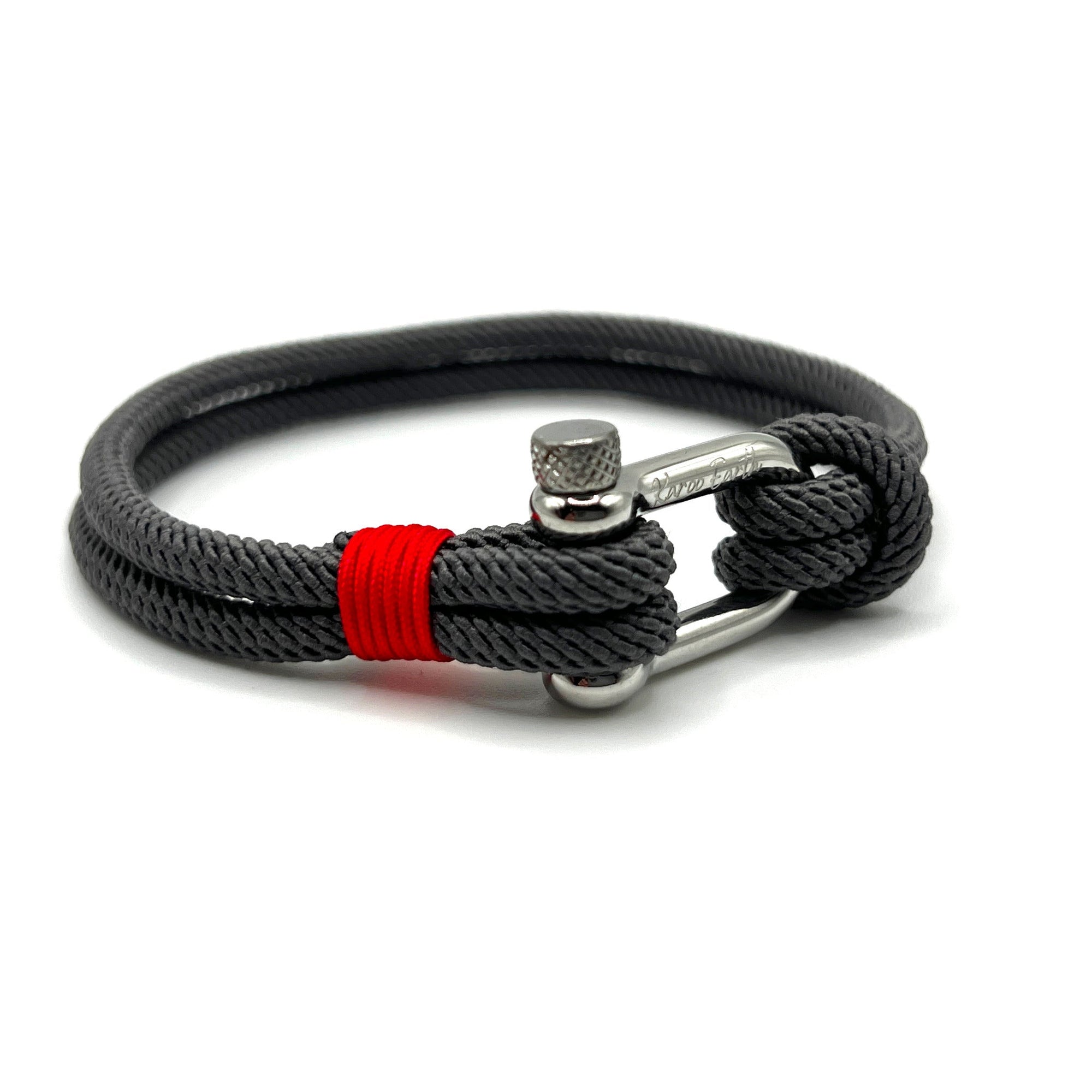 Grey Stainless Steel Nautical Sailing Rope Shackle Bracelet - Karoo Earth