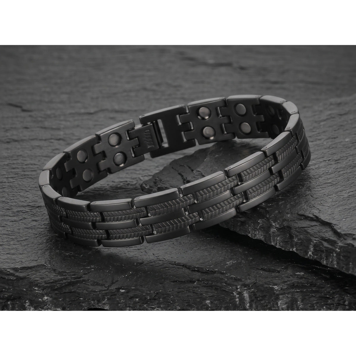 Gun Metal Electroplated Ultra Strength Pure Copper Link Bracelet - Karoo Earth