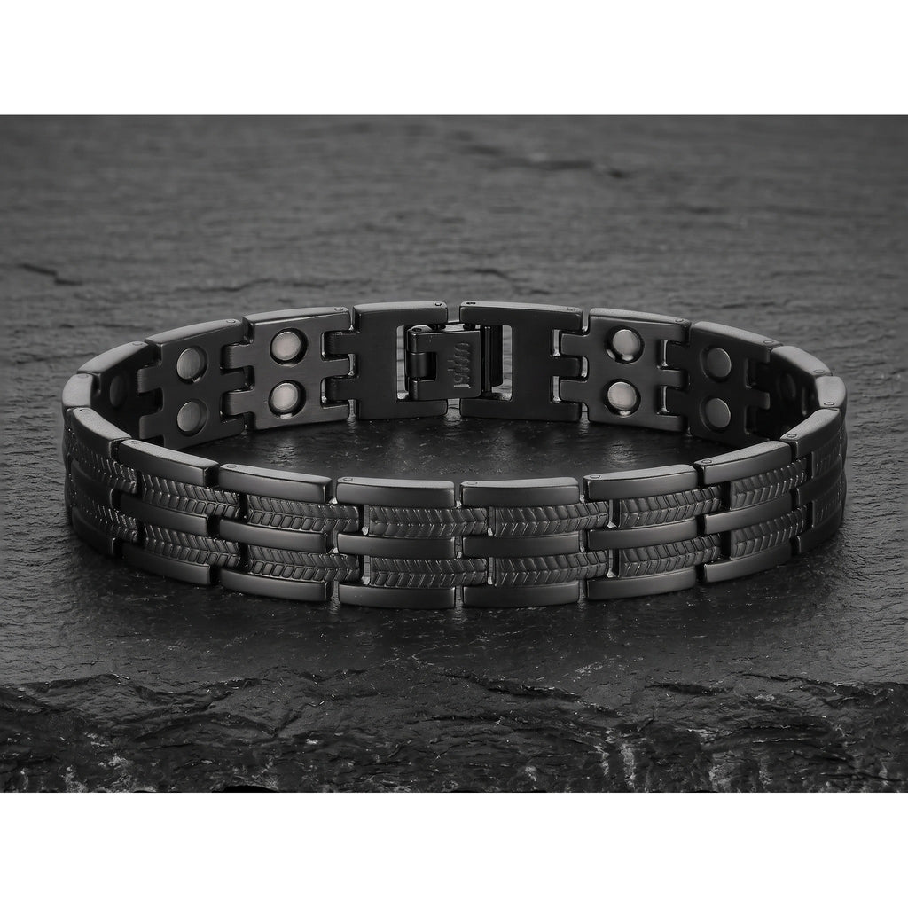 Gun Metal Electroplated Ultra Strength Pure Copper Link Bracelet - Karoo Earth
