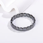 Hematite Beaded Bracelet for Men & Women - Natural Grounding Stone - Karoo Earth
