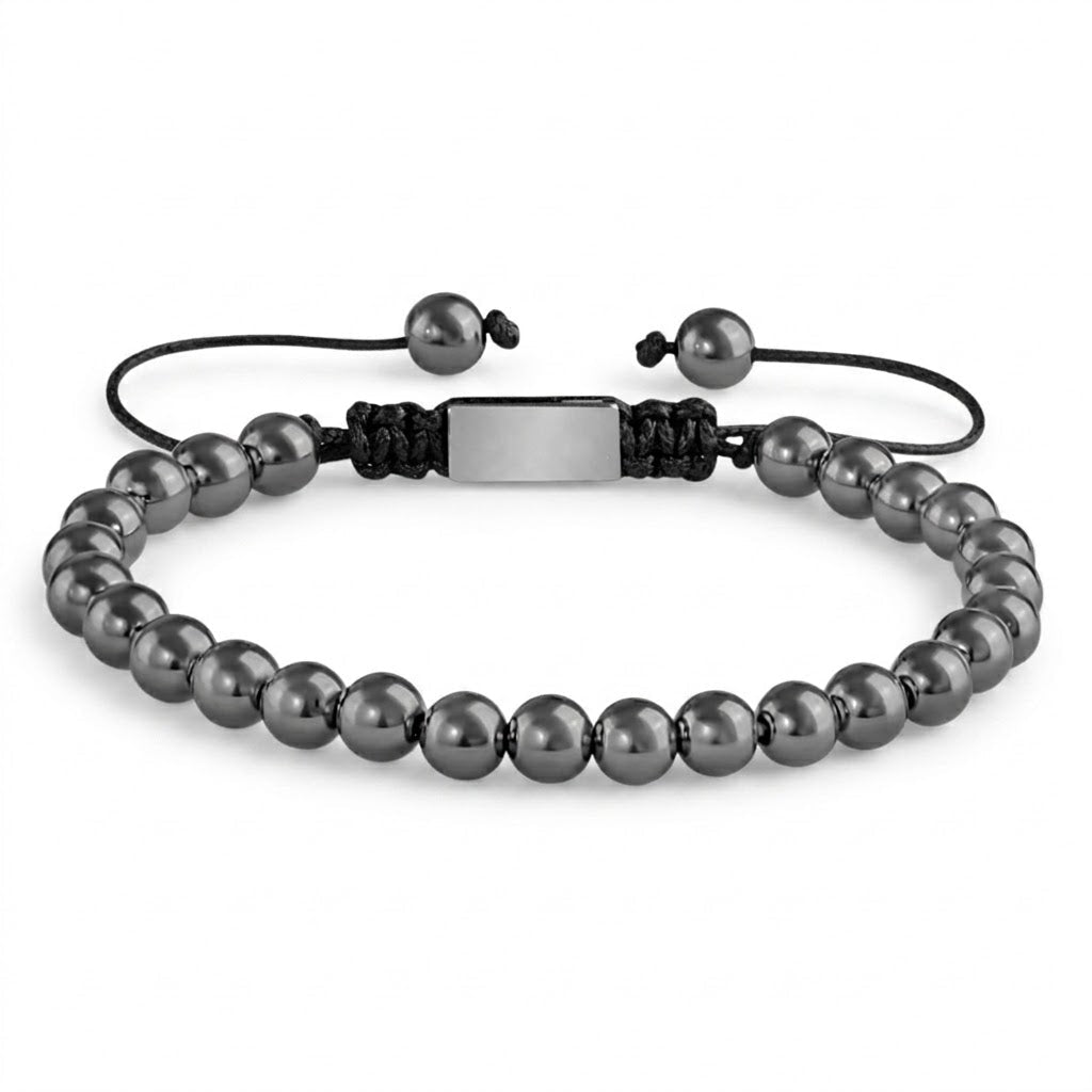 High Power Magnetic Hematite 6mm beaded Bracelet - Karoo Earth