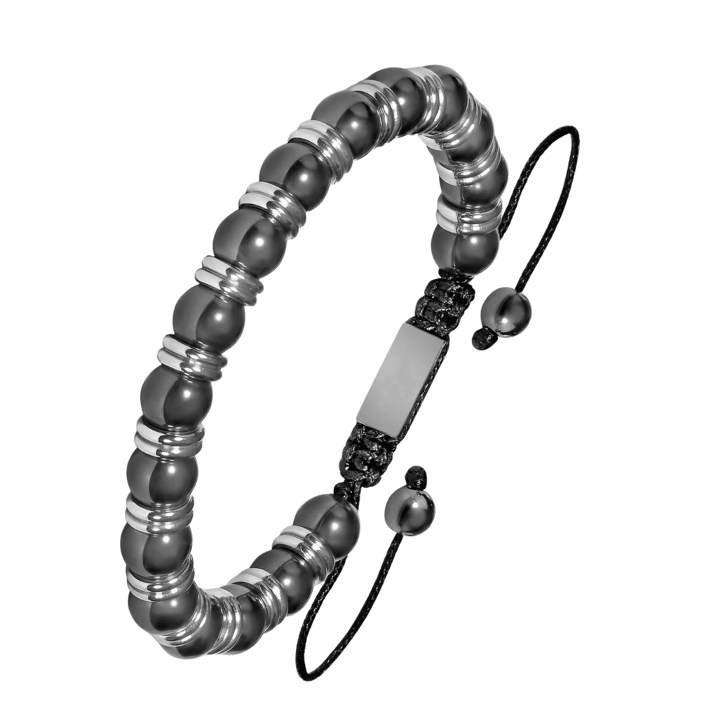 High Power Magnetic Hematite 8mm beaded Bracelet - Karoo Earth
