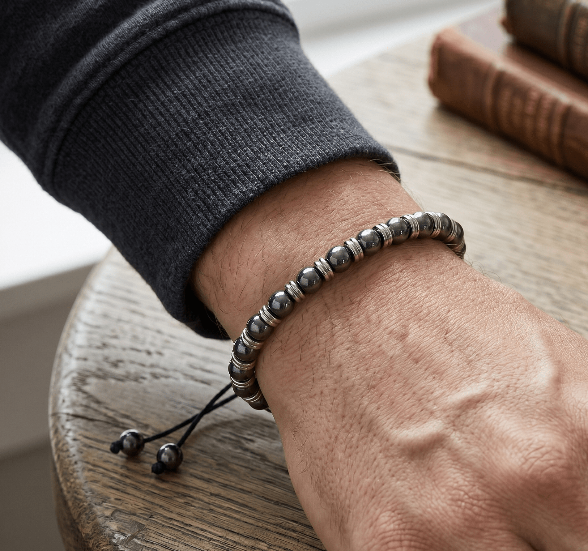 High Power Magnetic Hematite 8mm beaded Bracelet - Karoo Earth