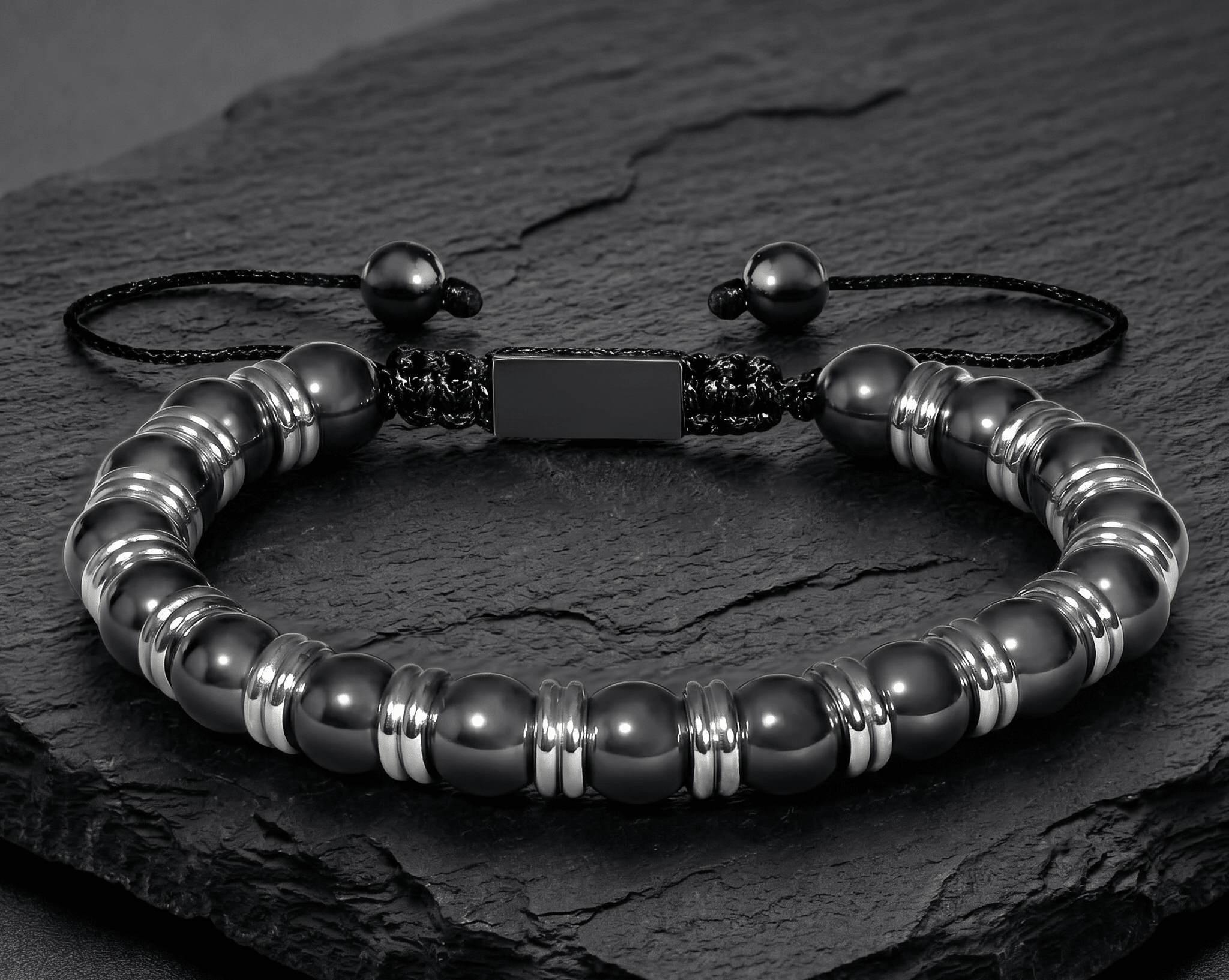 High Power Magnetic Hematite 8mm beaded Bracelet - Karoo Earth