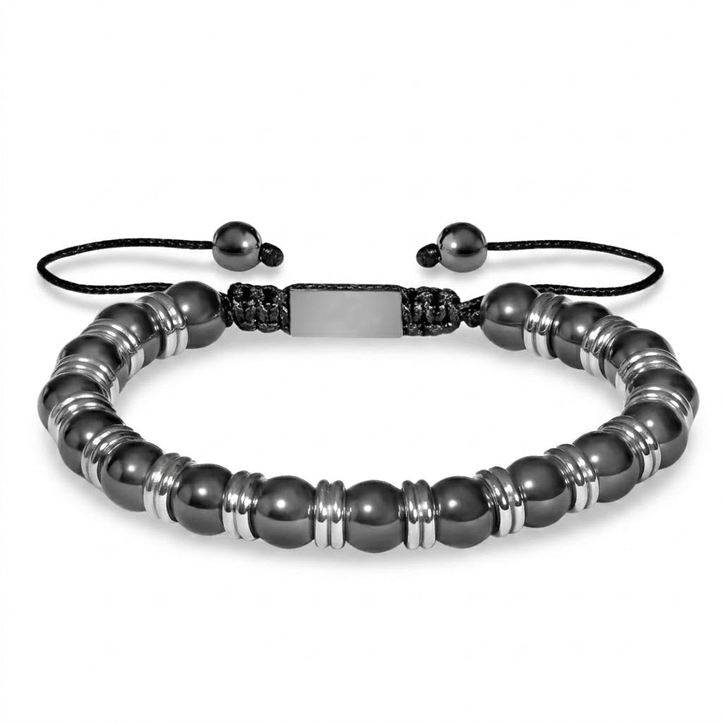 High Power Magnetic Hematite 8mm beaded Bracelet - Karoo Earth
