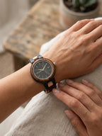 His and Hers Multi-wood Karoo Earth Chronograph Wooden Watch Bundle - Karoo Earth