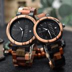 His and Hers Multi-wood Karoo Earth Wooden Watch Bundle - Karoo Earth