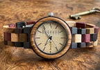 His and Hers Multi-wood Maple face Karoo Earth Chronograph Wooden Watch Bundle - Karoo Earth