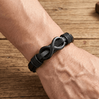 Infinity Knot Bracelet with Steel detail Leather Bracelet - Karoo Earth