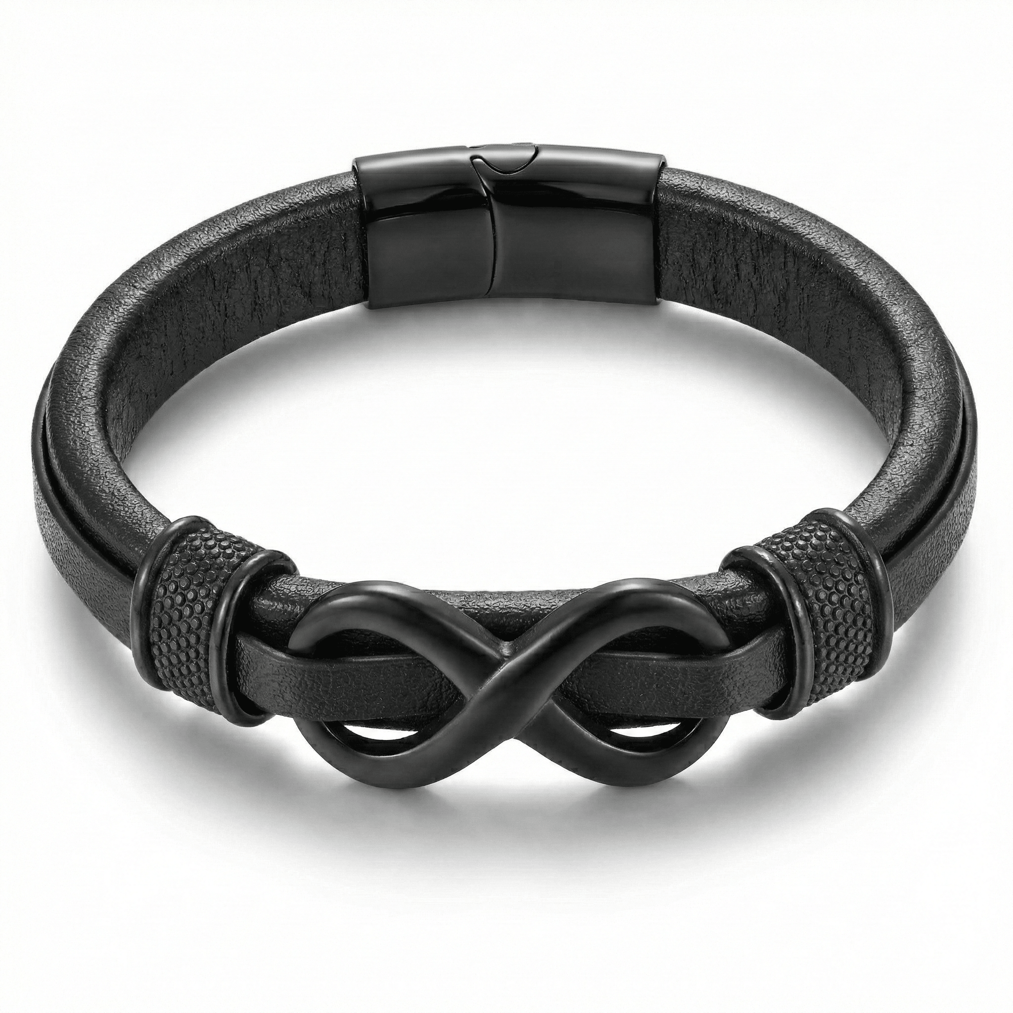 Infinity Knot Bracelet with Steel detail Leather Bracelet - Karoo Earth