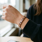 Ladies Crystal Link Pure Copper Magnetic Bracelet - Karoo Earth