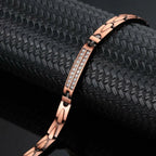 Ladies diamanté Pure Copper Magnetic Link Bracelet - Karoo Earth