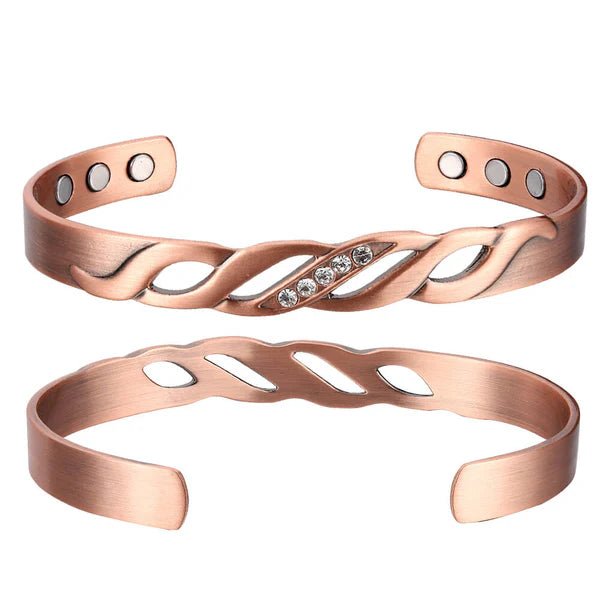 Ladies Elegant Crystal Pure Copper Bracelet - Karoo Earth