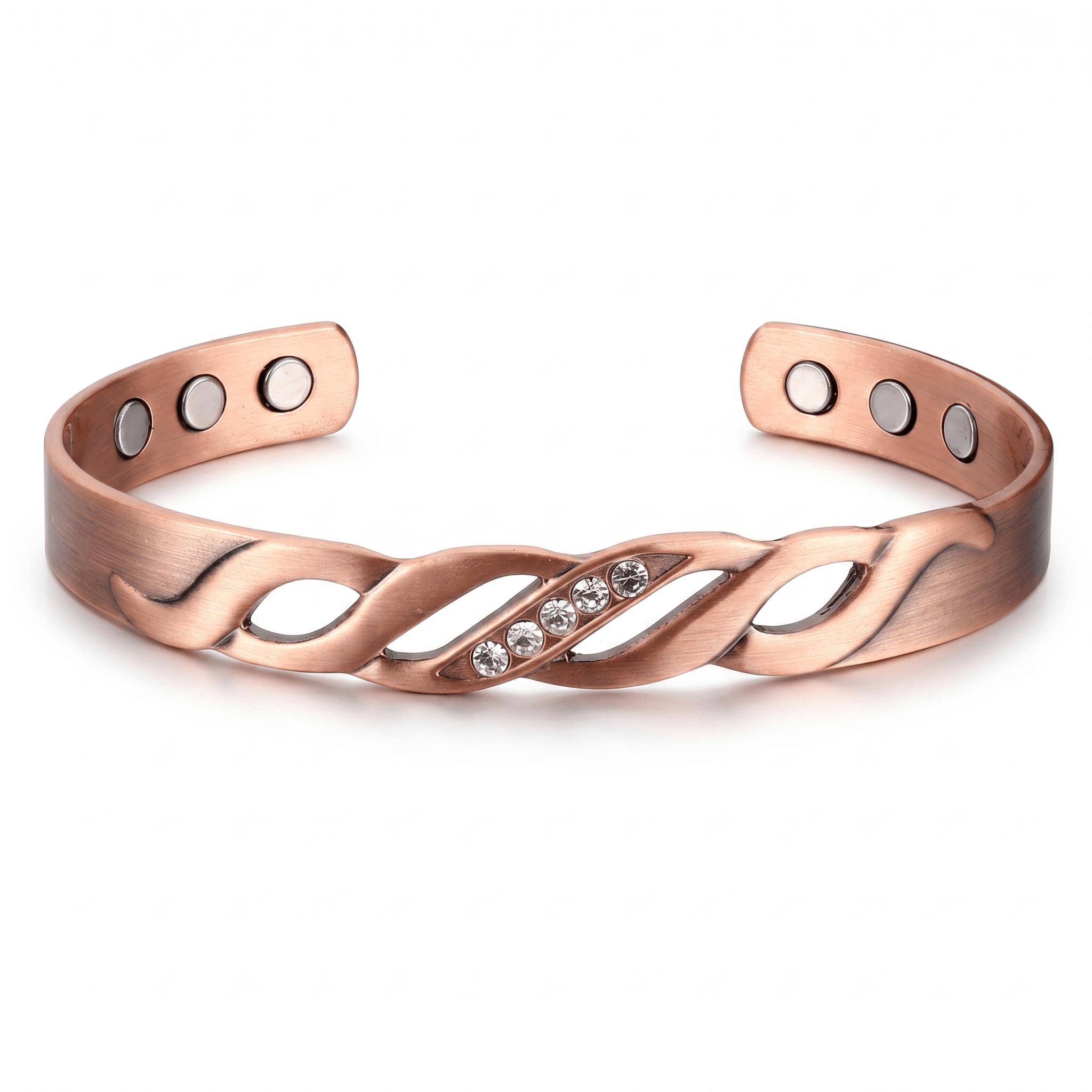 Ladies Elegant Crystal Pure Copper Bracelet - Karoo Earth