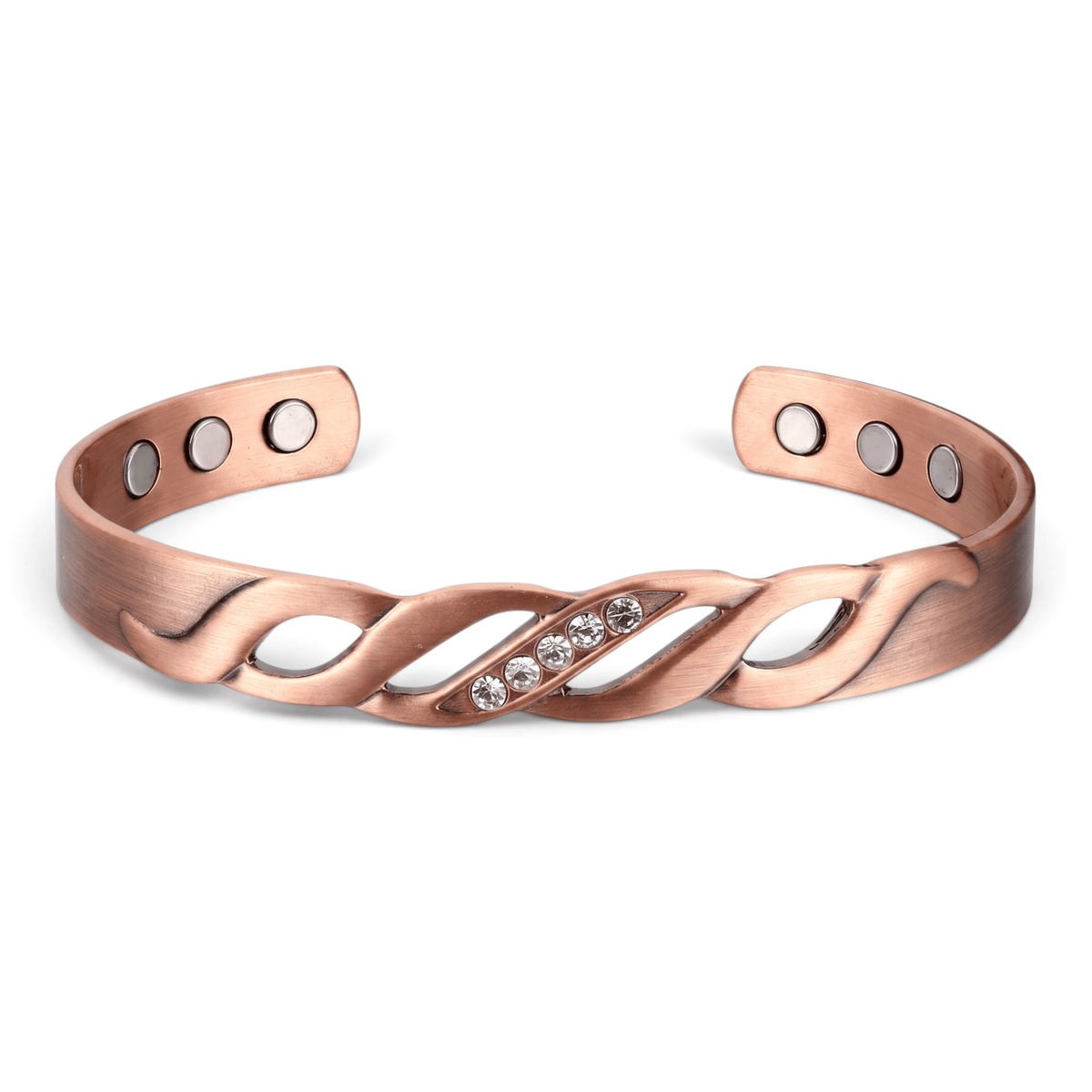 Ladies Elegant Crystal Pure Copper Bracelet - Karoo Earth
