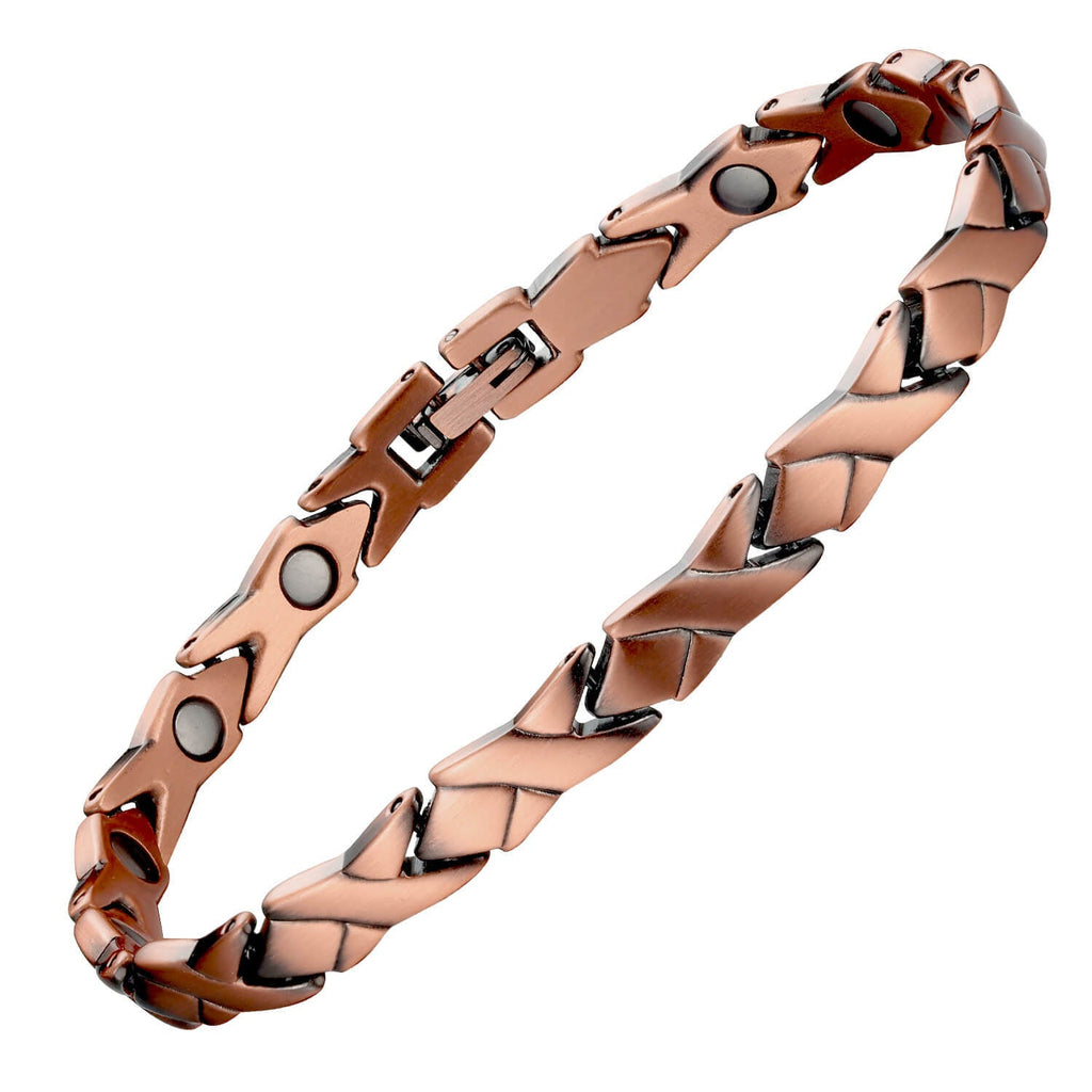 Ladies Interlink Pure Copper Magnetic Bracelet - Karoo Earth