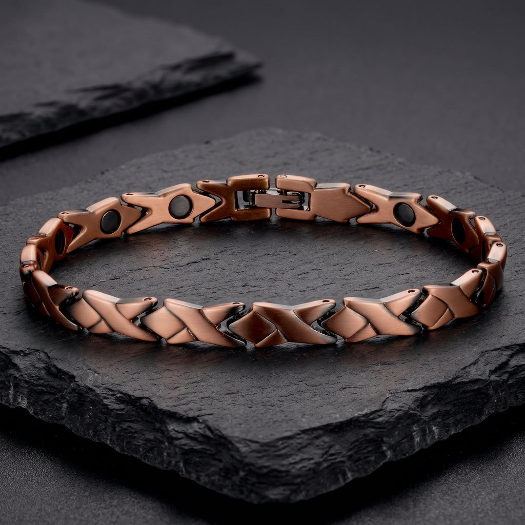 Ladies Interlink Pure Copper Magnetic Bracelet - Karoo Earth