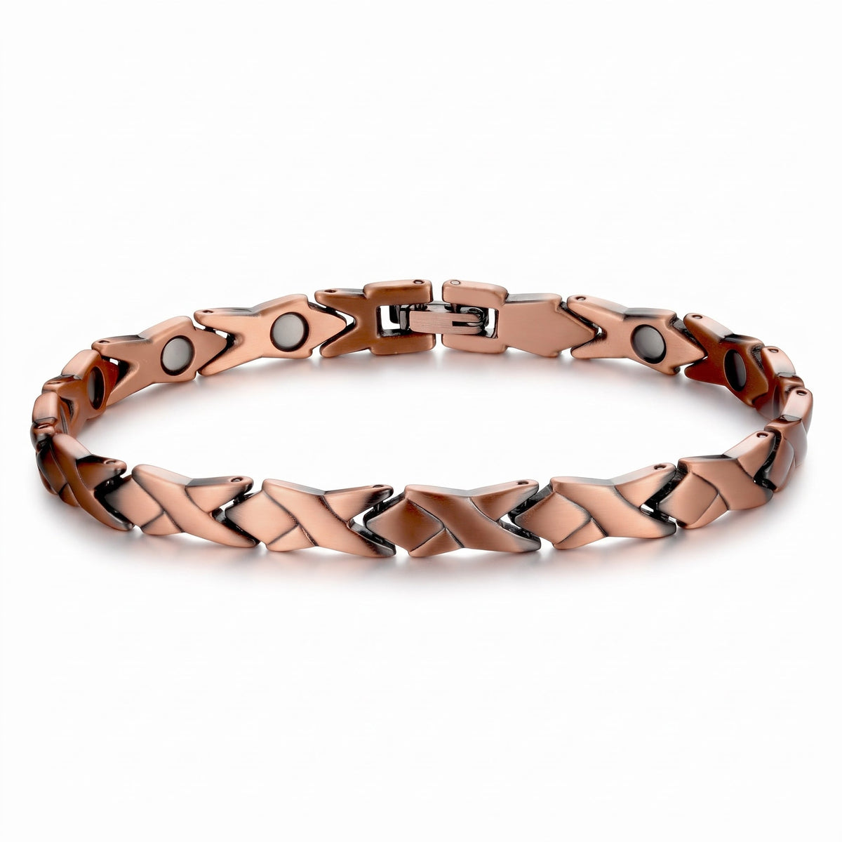 Ladies Interlink Pure Copper Magnetic Bracelet - Karoo Earth