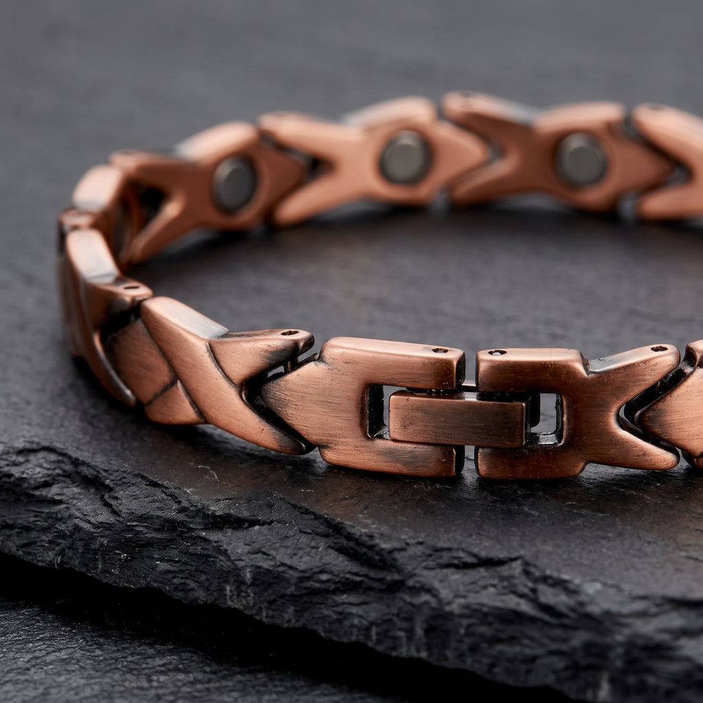 Ladies Interlink Pure Copper Magnetic Bracelet - Karoo Earth